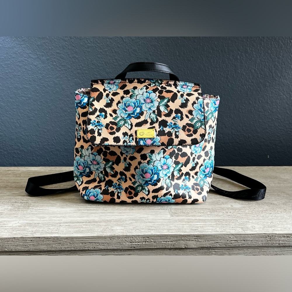 🟣NWOT!!! Betsey Johnson Floral Leopard Print Backpack FINAL PRICE🟣